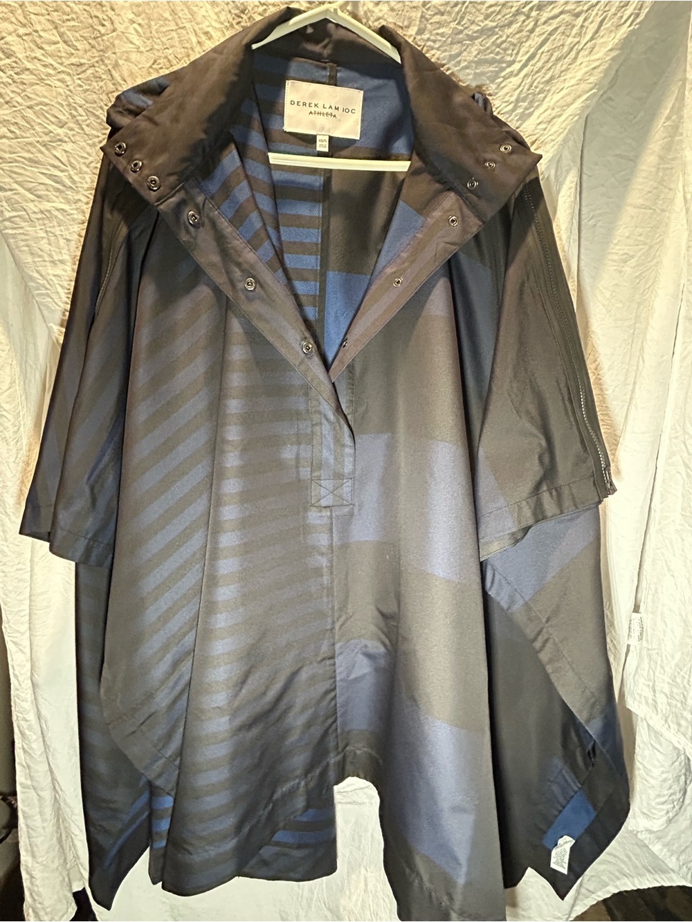 Derek Lam 10C X Athleta Stripe Space Poncho/Rain Jacket Size XS/S